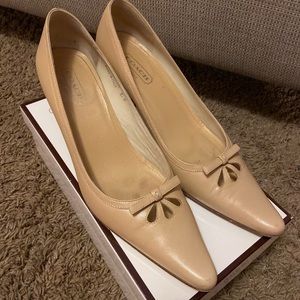 Coach nude kitten heels